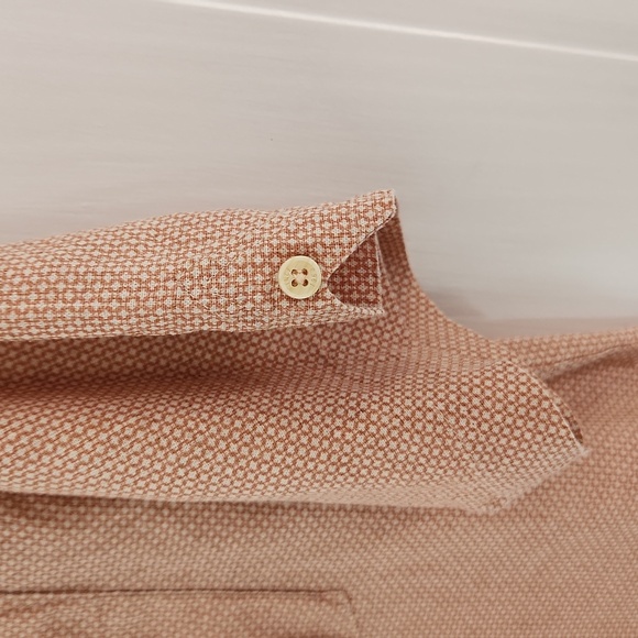 Ben Sherman peach cotton and linen blend shirt, size large - Picture 4 of 10